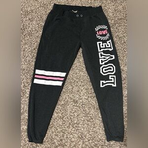 Bobbie Brooks Sweatpants Women’s Size 3XLarge Jogger Pull On Knit Gray Pink Yoga